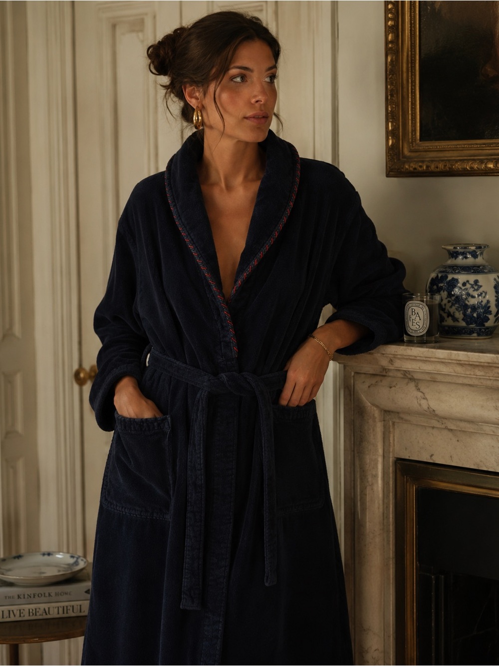 Vintage Old Money Laura Ashley Robe Thick Heavyweight Cotton Terry
